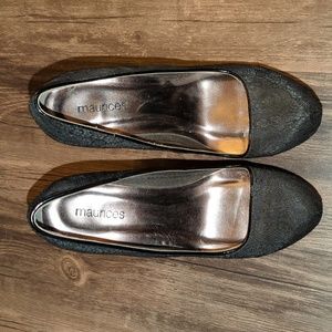 Maurices Black Lace Heels Size 6